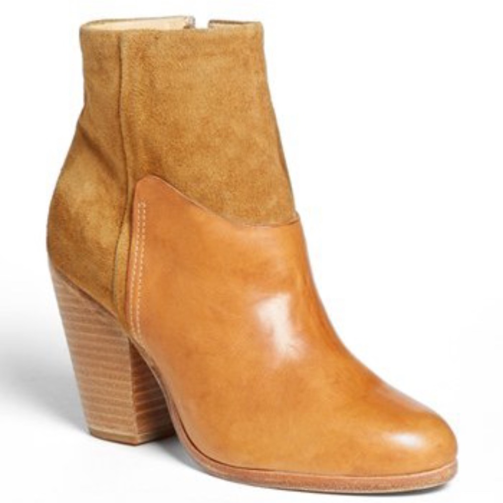 Rag & Bone Kendall Suede Leather Block Heel Ankle Boots